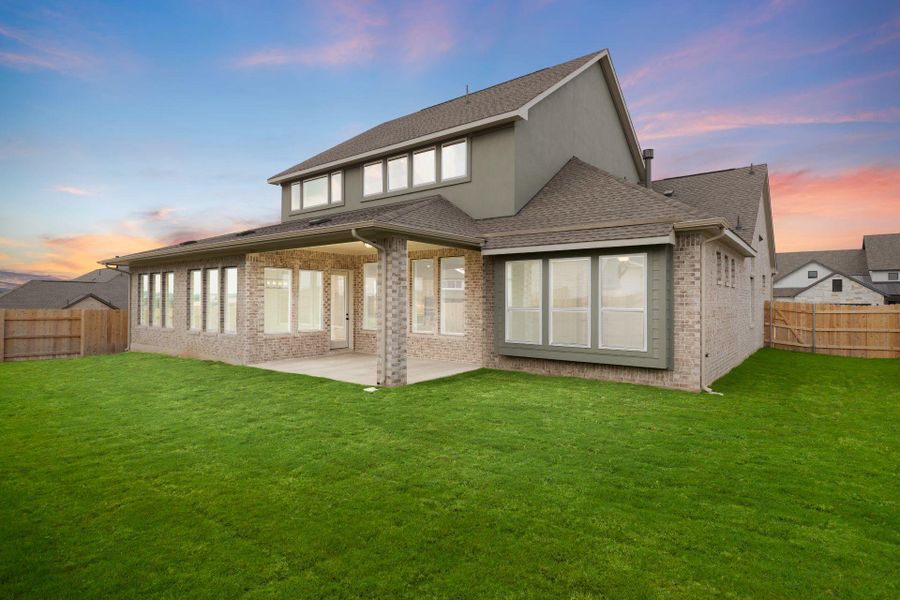 Rear of Home and Private Backyard