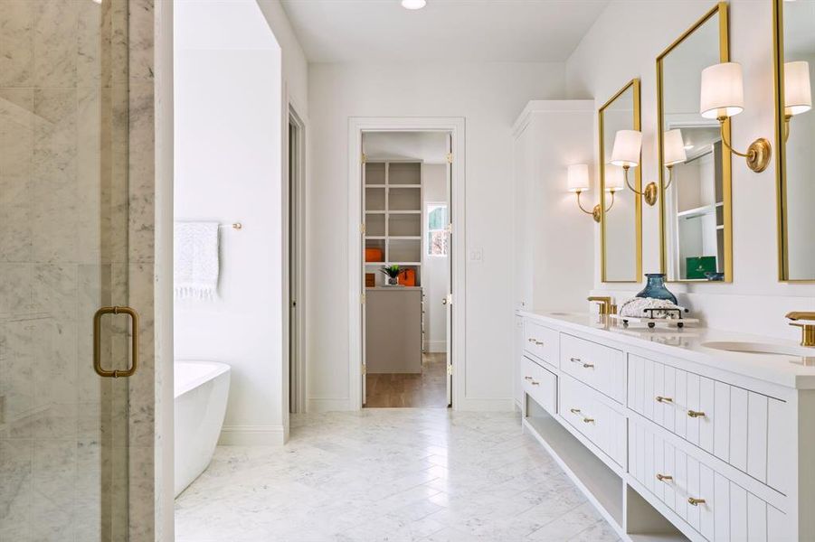 Furnished interior view inside a new home in , Dallas (Image 11).