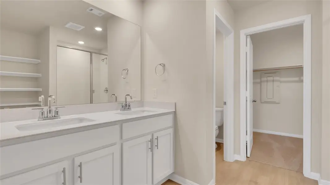 Furnished interior view inside a new home in Bar W Ranch, Leander (Image 4). Furnished interior view inside a new home in Bar W Ranch, Leander (Image 4).