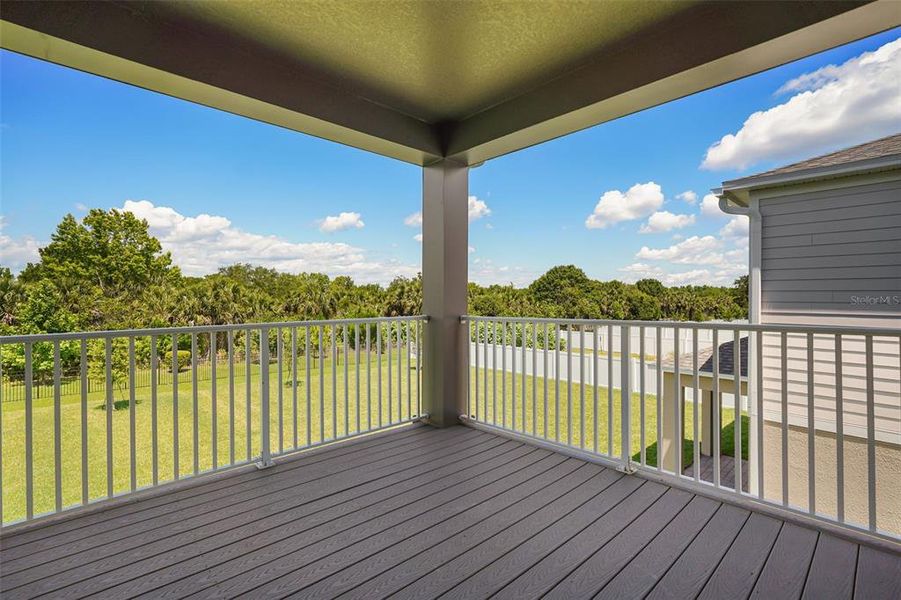 Exterior details and patio area of a home in Estates at Rivercrest, Sanford (Image 23).