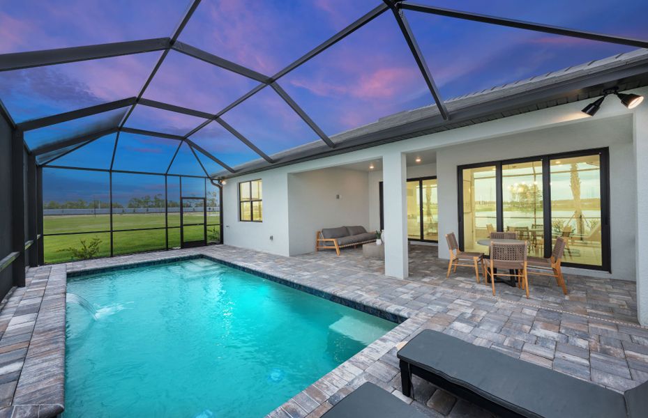 Screened-in pool and covered lanai