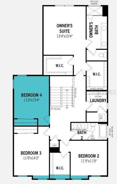 2D floor plan layout of this home in Meridian Parks, Orlando, FL (Image 3). 2D floor plan layout of this home in Meridian Parks, Orlando, FL (Image 3).
