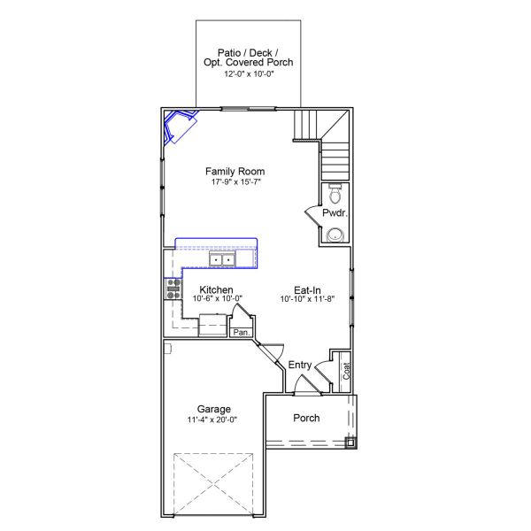 2D floor plan layout of this home in The Falls, Blythewood, SC (Image 5).