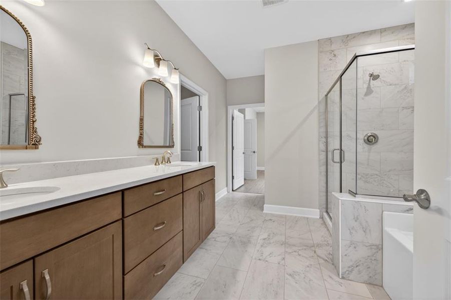 Furnished interior view inside a new home in Del Webb Chateau Elan, Hoschton (Image 12).