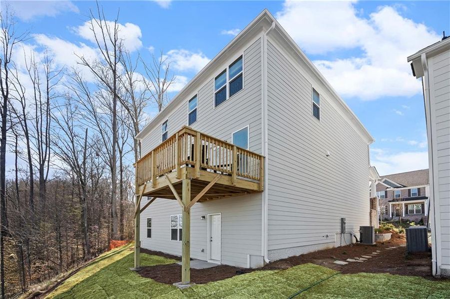 Exterior details and patio area of a home in Sierra Creek, Hoschton (Image 35).