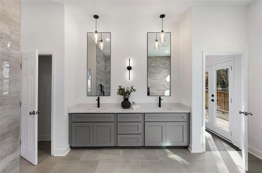 Furnished interior view inside a new home in , Atlanta (Image 9).