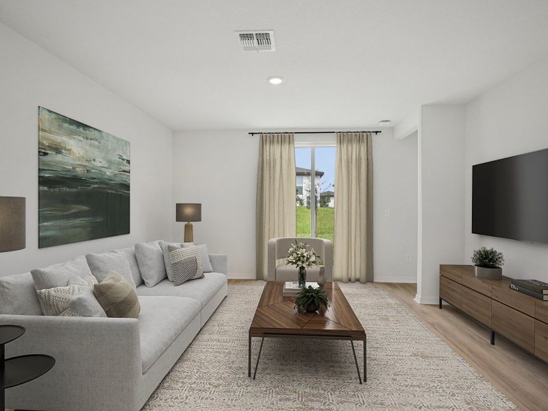 Furnished interior view inside a new home in The Grove at Stuart Crossing - Premier Series, Bartow (Image 7).