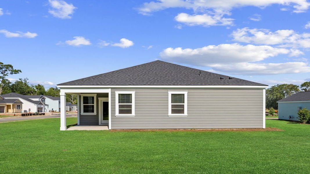 Exterior details and patio area of a home in Fernhill Farms, Statesboro (Image 4).