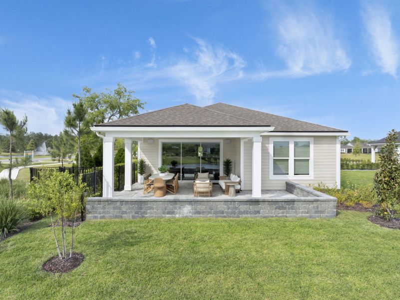 Representative exterior photo of a completed home built from the Martinique by Mattamy Homes in RiverTown - WaterSong, St. Johns, FL (Image 6). Representative exterior photo of a completed home built from the Martinique by Mattamy Homes in RiverTown - WaterSong, St. Johns, FL (Image 6).