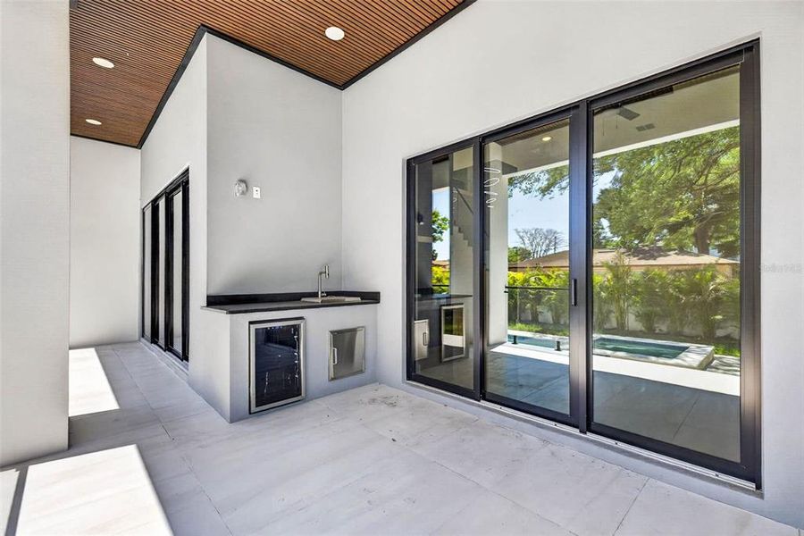 Exterior details and patio area of a home in , Tampa (Image 38).