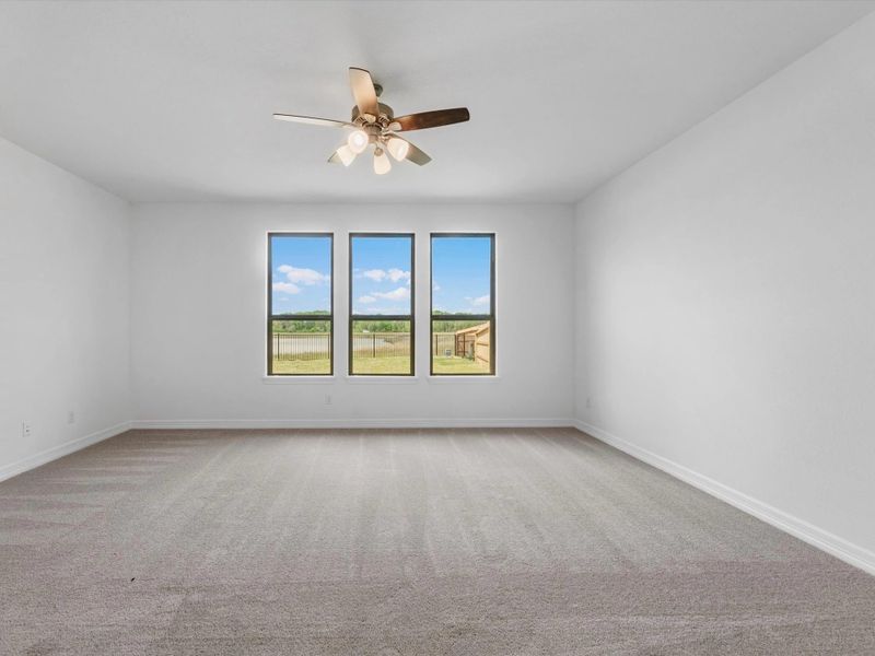 Primary bedroom. Sample product photo. Actual exterior and interior selections may vary by homesite. Photo may be virtually staged. Primary bedroom. Sample product photo. Actual exterior and interior selections may vary by homesite. Photo may be virtually staged.