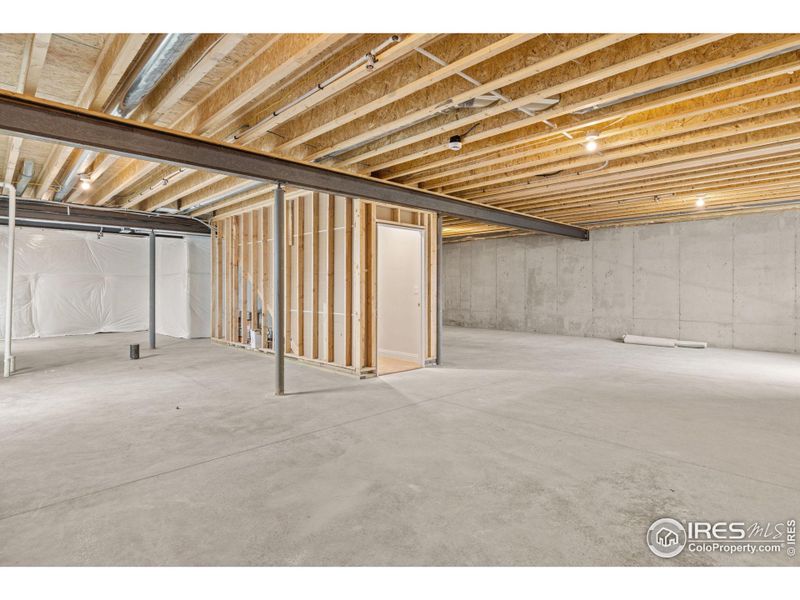 Plenty of room for expansion and/or storage in the full unfinished basement. Basement walls are fully insulated and there's rough-in plumbing for an additional bath