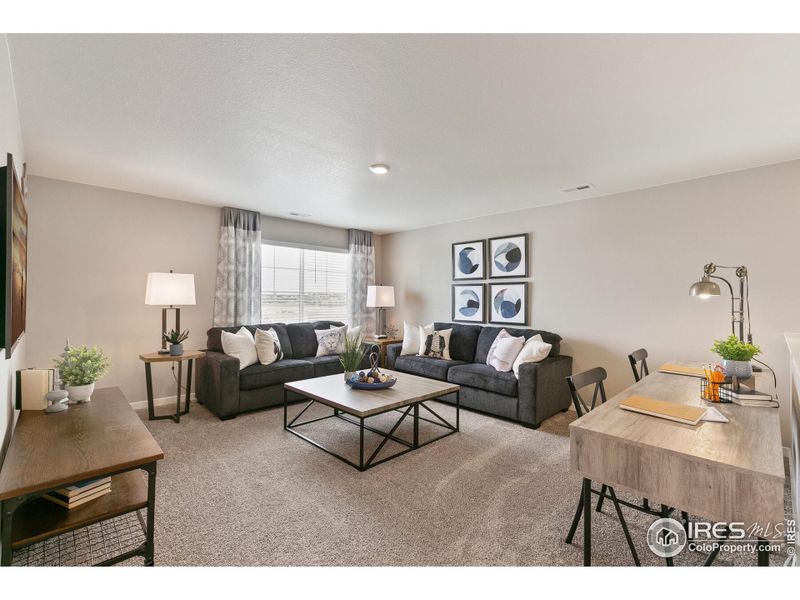 Furnished interior view inside a new home in Vista Meadows, Fort Lupton (Image 5). Furnished interior view inside a new home in Vista Meadows, Fort Lupton (Image 5).
