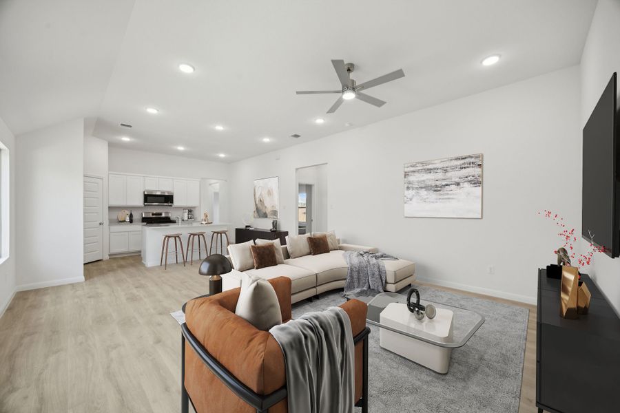 First Floor in the Cypress home plan by Trophy Signature Homes - REPRESENTATIVE PHOTO