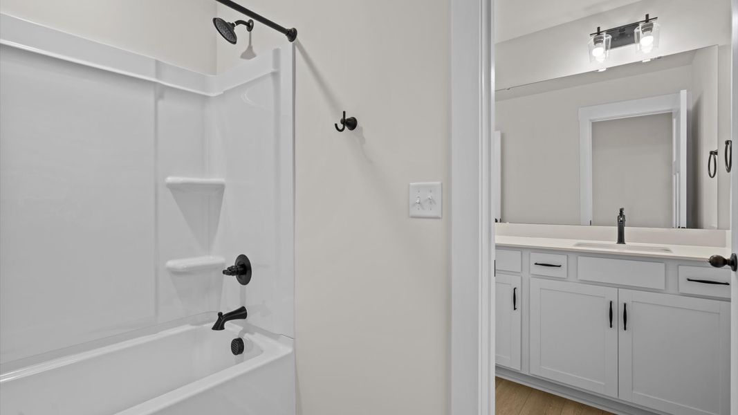 Furnished interior view inside a new home in Fox Hollow, Spartanburg (Image 23). Furnished interior view inside a new home in Fox Hollow, Spartanburg (Image 23).