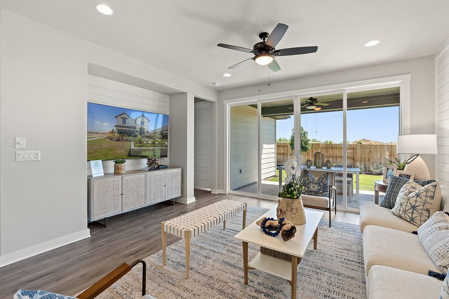 Furnished interior view inside a new home in Flora, Hutto (Image 16). Furnished interior view inside a new home in Flora, Hutto (Image 16).
