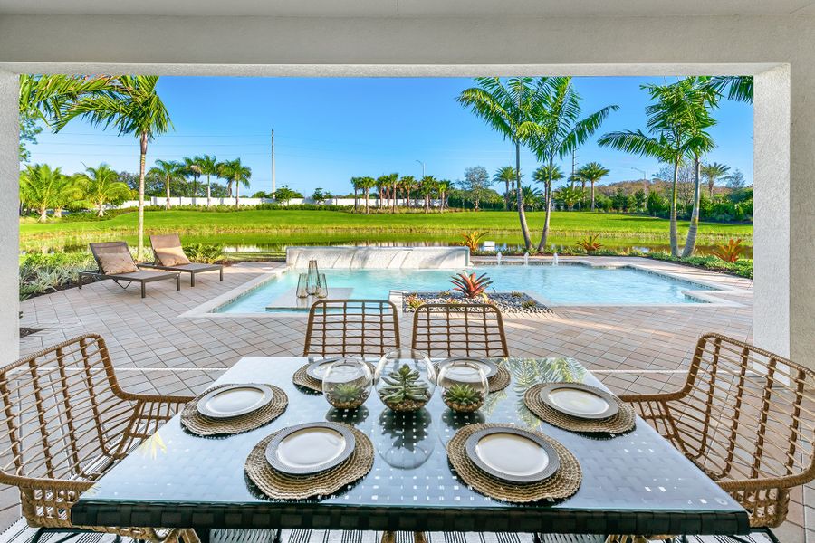Representative exterior details of a home built from the Elena by GL Homes in Valencia Parc at Riverland, Port St. Lucie (Image 3).