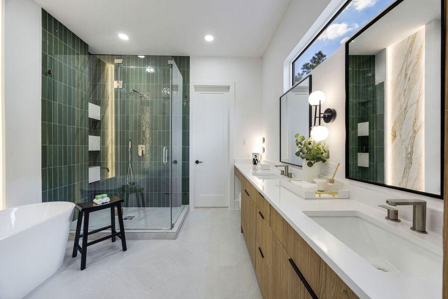 Furnished interior view inside a new home in , Houston (Image 18).