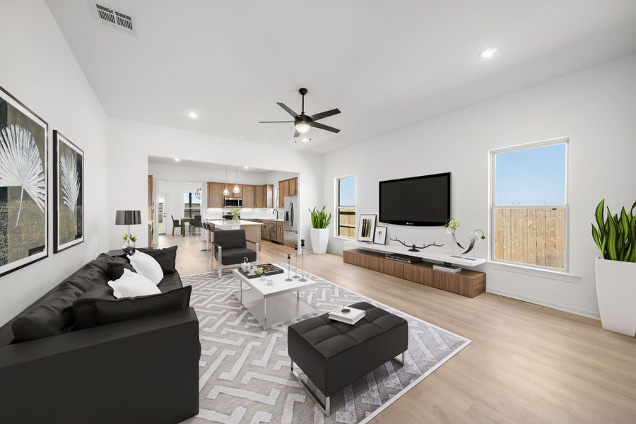 Front exterior of a new home in Emberly 55, Beasley, TX, highlighting curb appeal (Image 1). Front exterior of a new home in Emberly 55, Beasley, TX, highlighting curb appeal (Image 1).