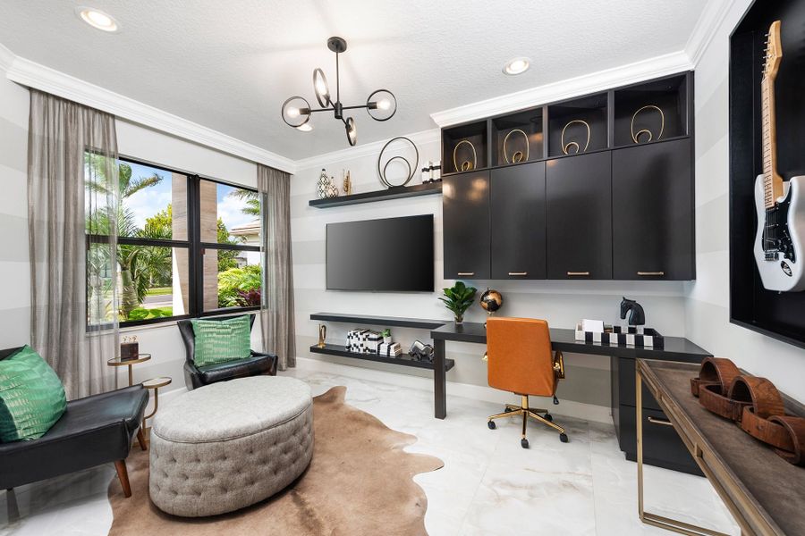 Representative furnished interior of a home built from the Tribeca II by GL Homes in Valencia Vista at Riverland, Port St. Lucie (Image 9).