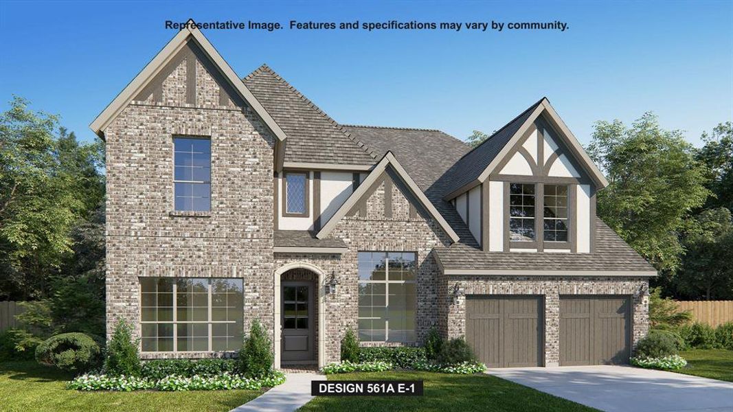 Front exterior of a new home in Mustang Lakes, Celina, TX, highlighting curb appeal (Image 1). Front exterior of a new home in Mustang Lakes, Celina, TX, highlighting curb appeal (Image 1).