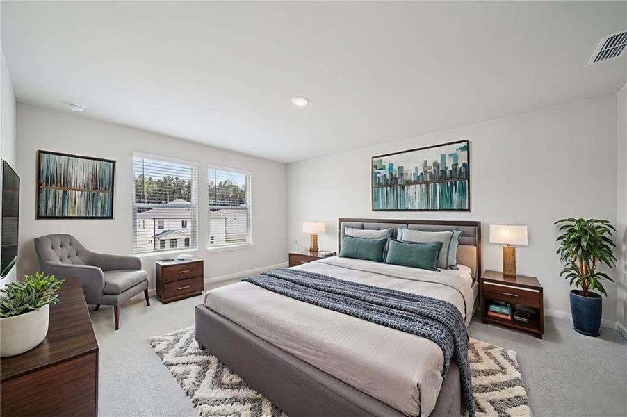 Furnished interior view inside a new home in Parkside at Grayson, Grayson (Image 9).