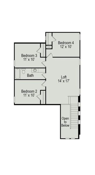 2D floor plan layout of this home in Anderson Lake, Houston, TX (Image 3).