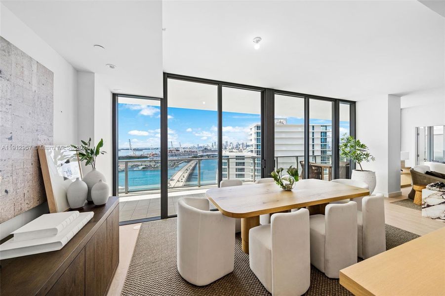 Furnished interior view inside a new home in Five Park, Miami Beach (Image 8). Furnished interior view inside a new home in Five Park, Miami Beach (Image 8).