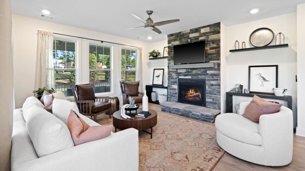 Representative furnished interior of a home built from the Augusta by DRB Homes in Walnut Ridge, Inman (Image 9).