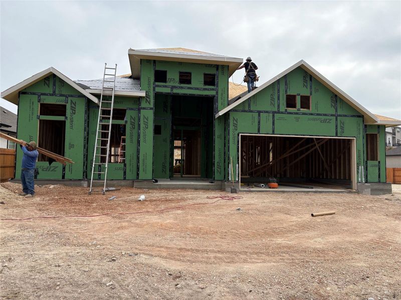 In-progress construction of a new home in Sweetwater, Austin, TX (Image 19).