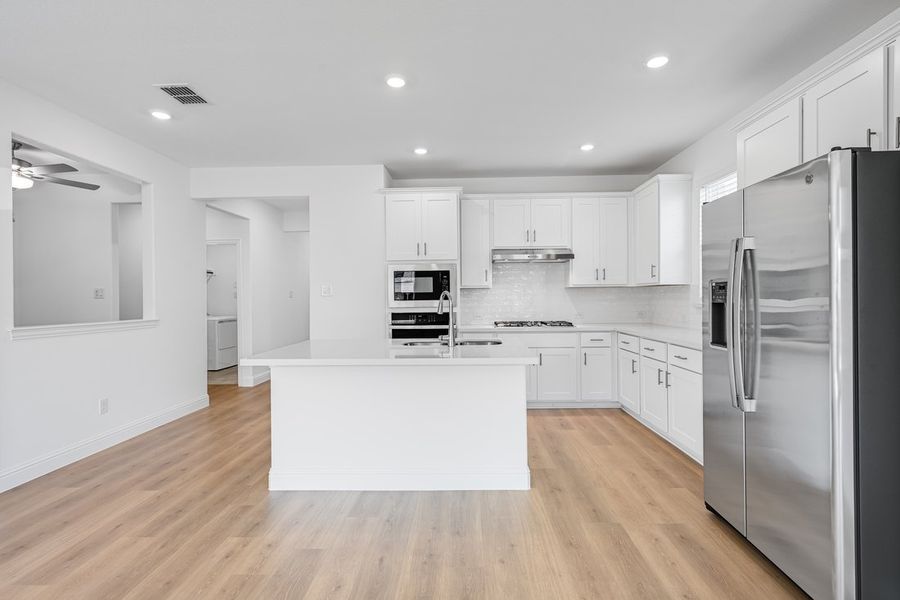 Furnished interior view inside a new home in Madero 50s, Fort Worth (Image 4). Furnished interior view inside a new home in Madero 50s, Fort Worth (Image 4).