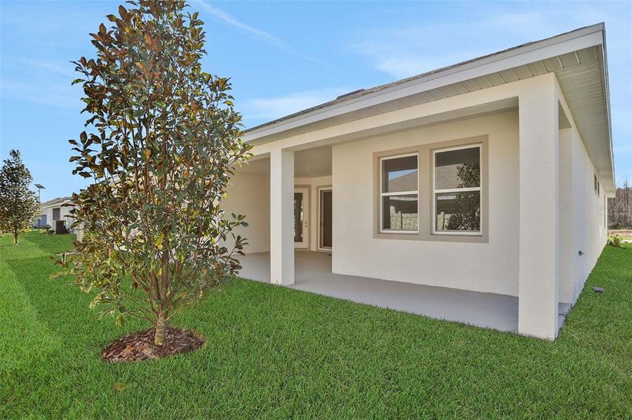 Exterior details and patio area of a home in Angeline, Land O' Lakes (Image 26).