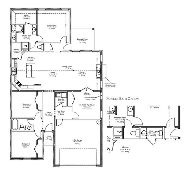 2D floor plan layout for the The Poppy by Avonley Homes in Mission Ranch, College Station, TX (Image 4). 2D floor plan layout for the The Poppy by Avonley Homes in Mission Ranch, College Station, TX (Image 4).