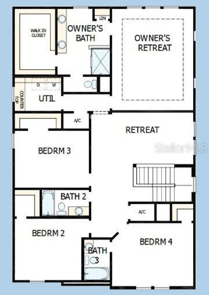 2D floor plan layout of this home in , Tampa, FL (Image 4).