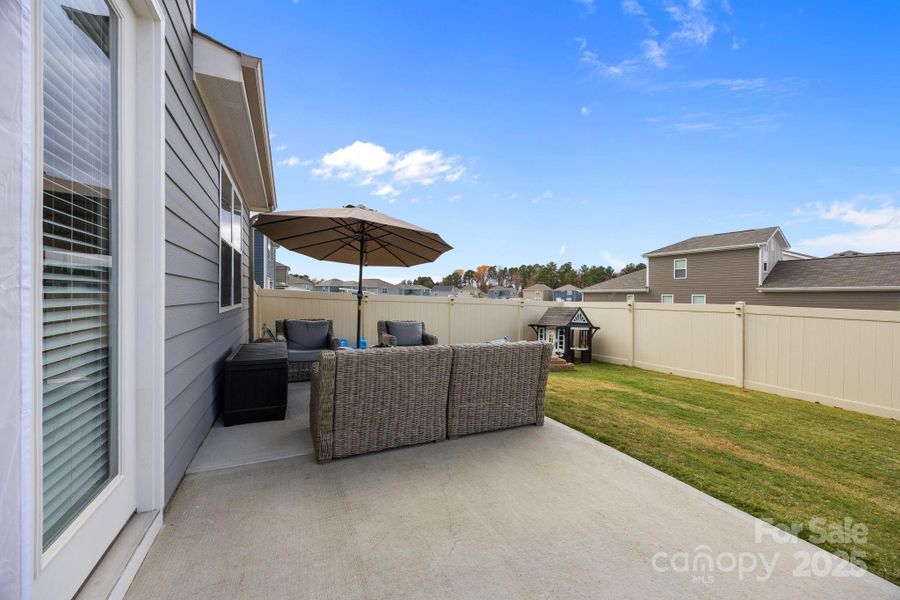 Exterior details and patio area of a home in The Meadows at Asbury Ridge, York (Image 22). Exterior details and patio area of a home in The Meadows at Asbury Ridge, York (Image 22).