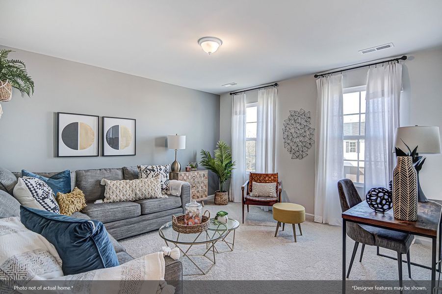 Furnished interior view inside a new home in Langdon Preserve, Angier (Image 10). Furnished interior view inside a new home in Langdon Preserve, Angier (Image 10).
