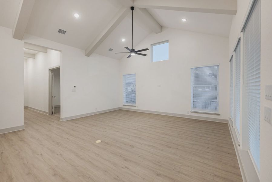 Representative unfurnished interior of a home built from the Drake by Chesmar Homes in Mesa Western, Cibolo (Image 12).