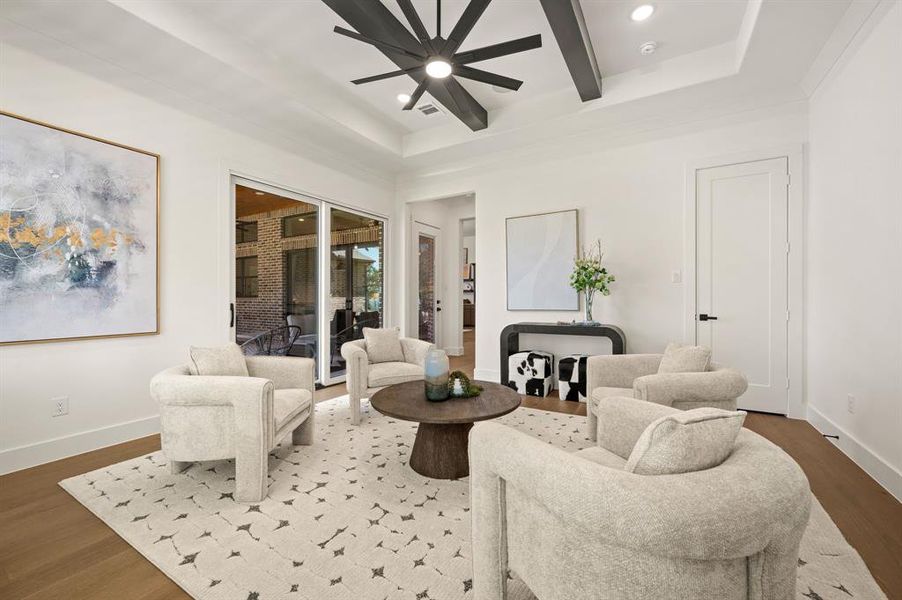 Furnished interior view inside a new home in The Resort on Eagle Mt. Lake, Fort Worth (Image 28).