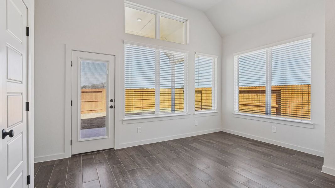Representative unfurnished interior of a home built from the Marshall by Chesmar Homes in Stream Waters, Seguin (Image 14). Representative unfurnished interior of a home built from the Marshall by Chesmar Homes in Stream Waters, Seguin (Image 14).