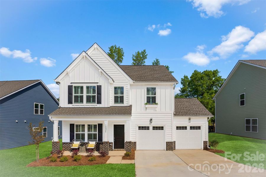 Front exterior of a new home in Edgewater - The Links, Lancaster, SC, highlighting curb appeal (Image 23).