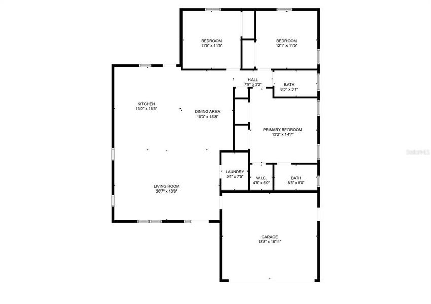 2D floor plan layout of this home in , St. Petersburg, FL (Image 3).