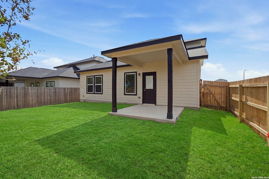 Exterior details and patio area of a home in Morgan Meadows, San Antonio (Image 21).