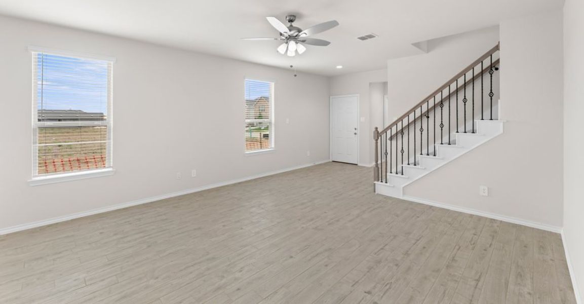 Representative exterior photo of a completed home built from the Willow by Impression Homes in Keeneland, Aubrey, TX (Image 10). Representative exterior photo of a completed home built from the Willow by Impression Homes in Keeneland, Aubrey, TX (Image 10).