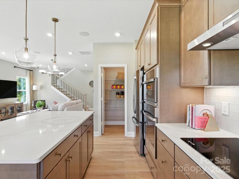 Storage is essential in the kitchen, this walk-in pantry provides more than enough. *Model Photos | Orientation and structural selections may vary. Storage is essential in the kitchen, this walk-in pantry provides more than enough. *Model Photos | Orientation and structural selections may vary.