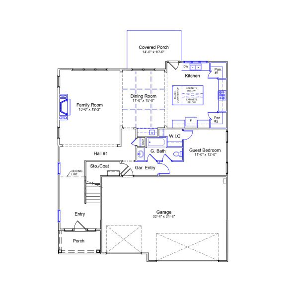 2D floor plan layout of this home in Hewing Farms, Summerville, SC (Image 2).