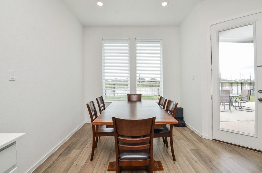 Spacious dining/breakfast room with convenient access to the outdoors