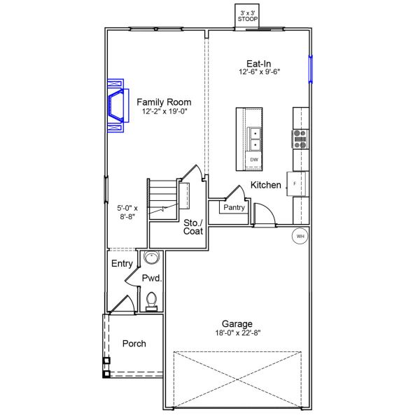 2D floor plan layout of this home in Ellington, Elgin, SC (Image 3).