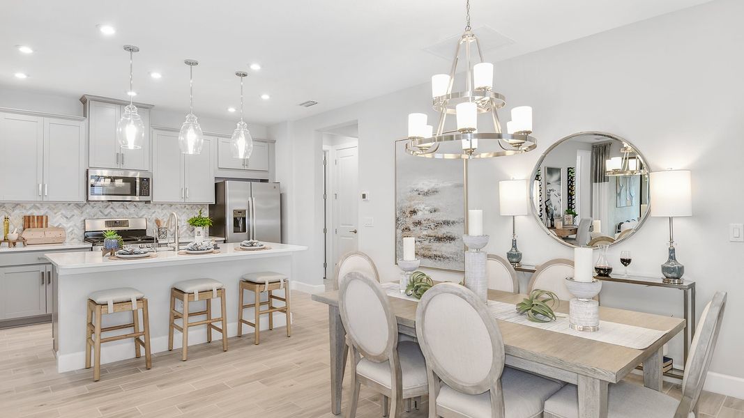 Furnished interior view inside a new home in Esplanade at Tradition, Port St. Lucie (Image 7).