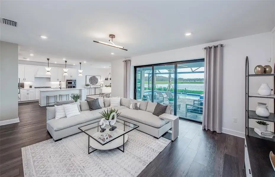 Furnished interior view inside a new home in Grandura, Sarasota (Image 3). Furnished interior view inside a new home in Grandura, Sarasota (Image 3).