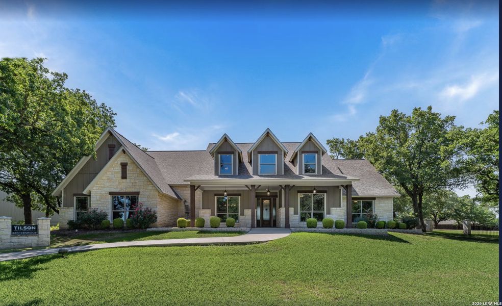 Front exterior of a new home in , Kerrville, TX, highlighting curb appeal (Image 5).